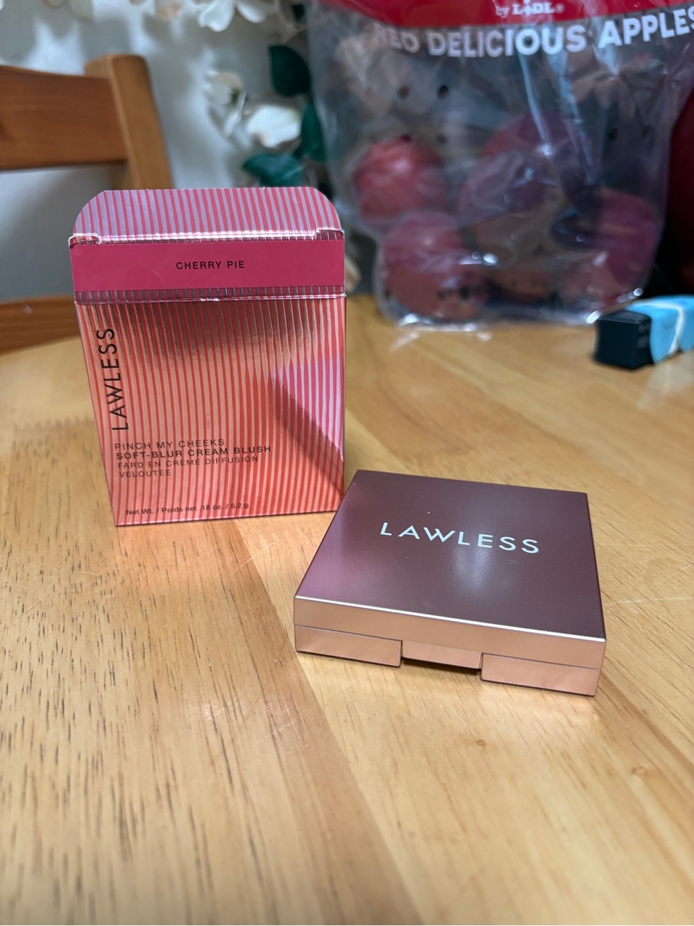 LAWLESS Pinch My Cheeks Soft-Blur Cream Blush In CHERRY PIE, 0.18oz, BNIB, New